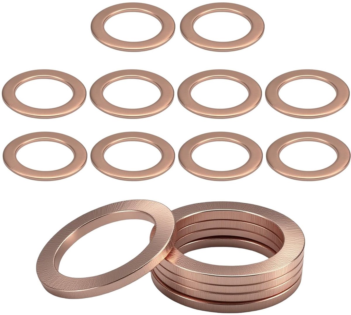 Set van 10 Koperafdichtringen M14 x 20 mm voor Olieafvoer, Brandstofaccessoires en Aansluitingen