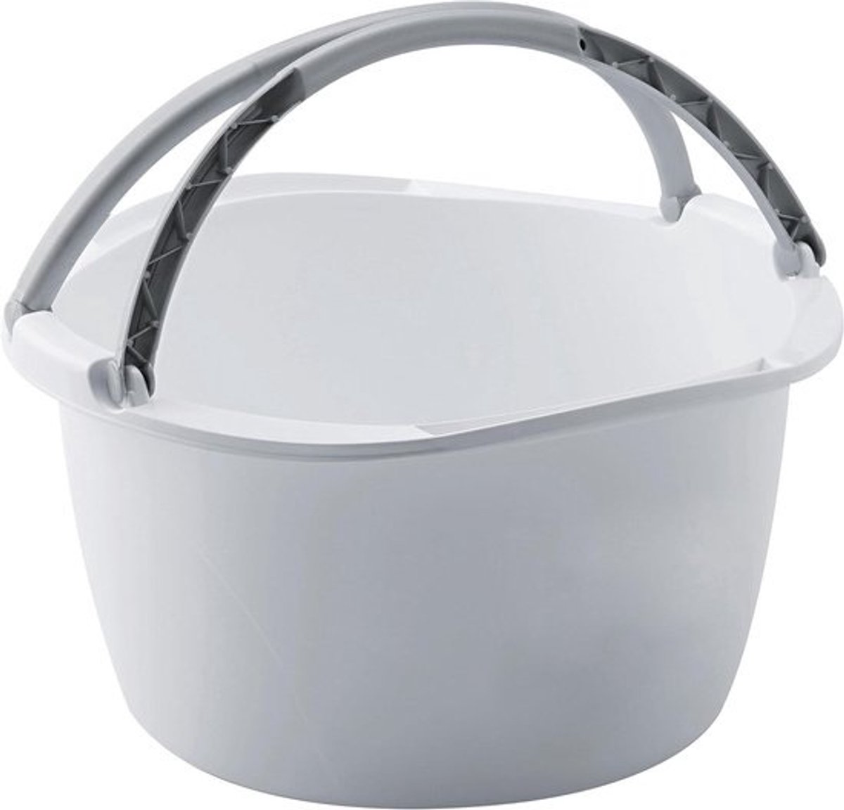 Wasbak met handgrepen - Kampeerkom Spoelbak - Afwassen en Dragen - Opklapbare handgrepen - 16 Liter - Wit