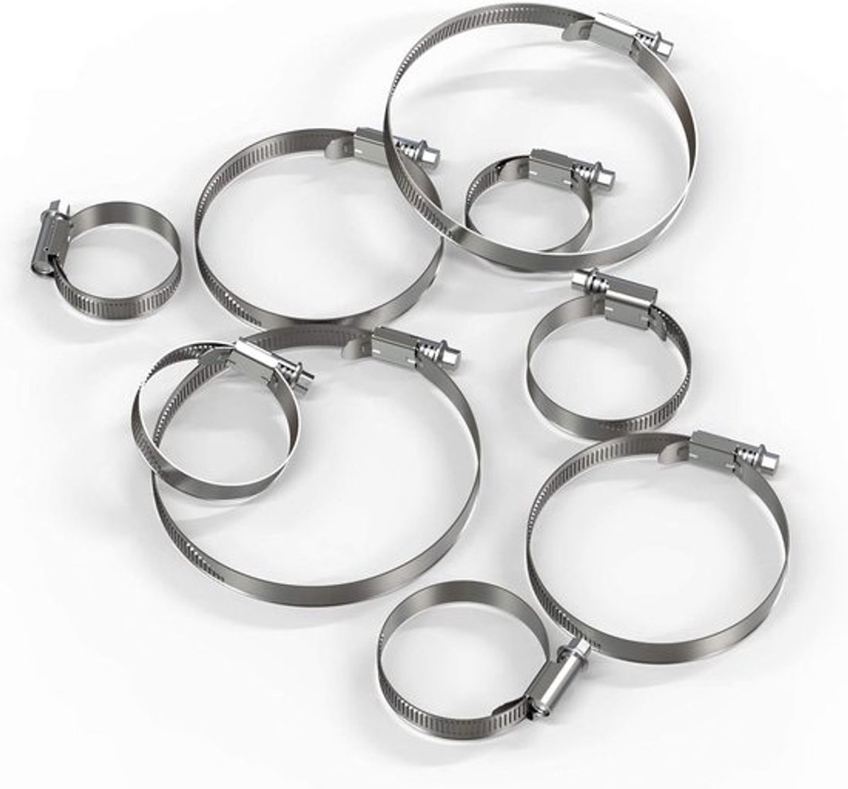 Slangklemmen Roestvrij Staal - Slangklemmen RVS - Leidingen Bevestigen - Hoge Corrosiebestendigheid - 120-140 mm - Zilverkleurig