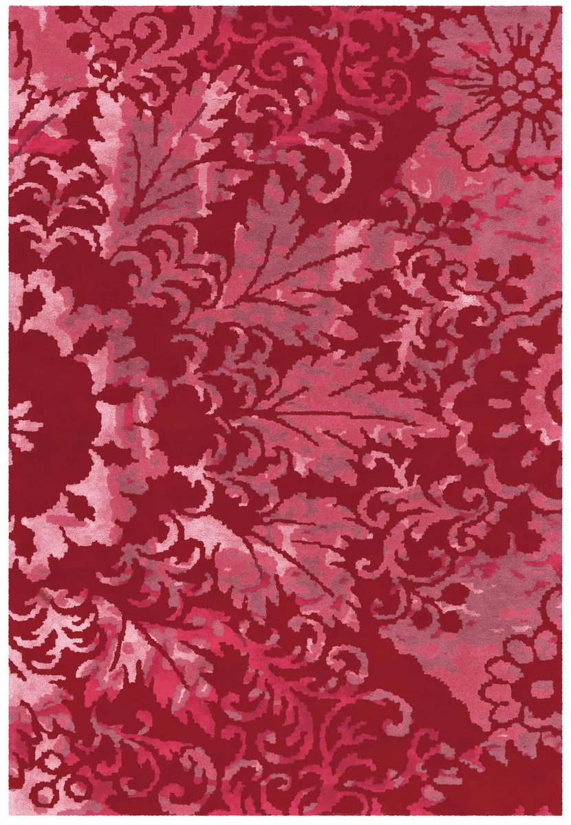 Dutch XXL Wollen Vloerkleed | Tapijt | Satin | Ornamenteel | Rood | 170x240 cm
