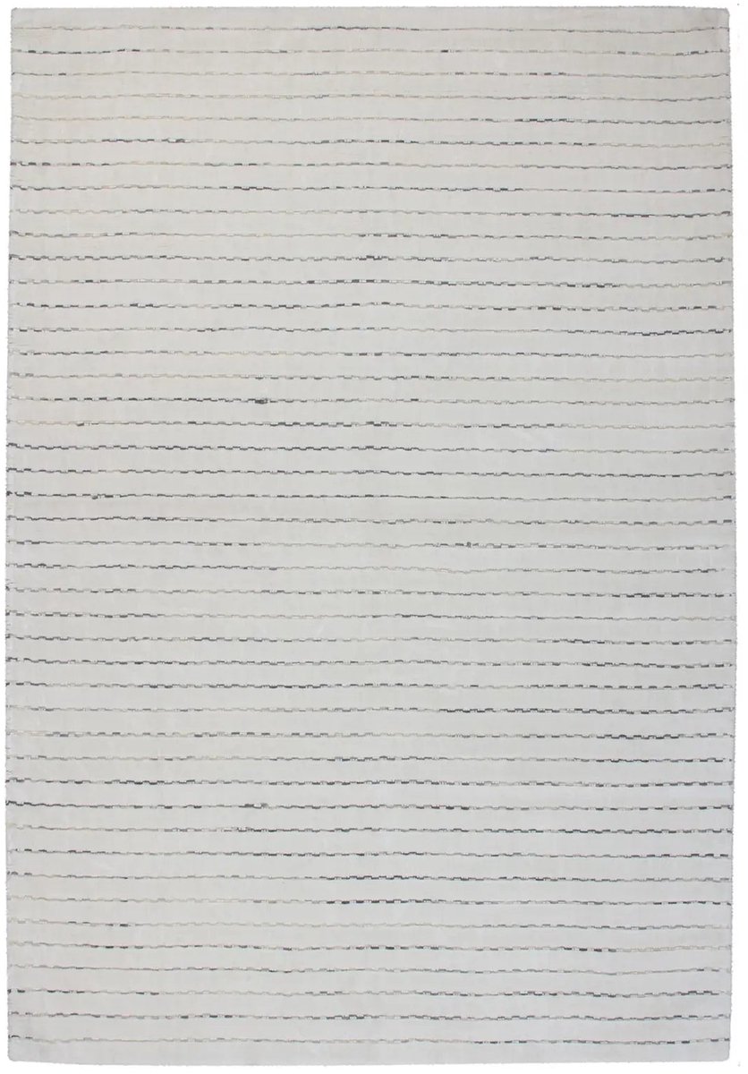 Dutch XXL Wollen Vloerkleed | Tapijt | Prime | Lijnen | Wit/Grijs | 200x290 cm Wit / Grijs