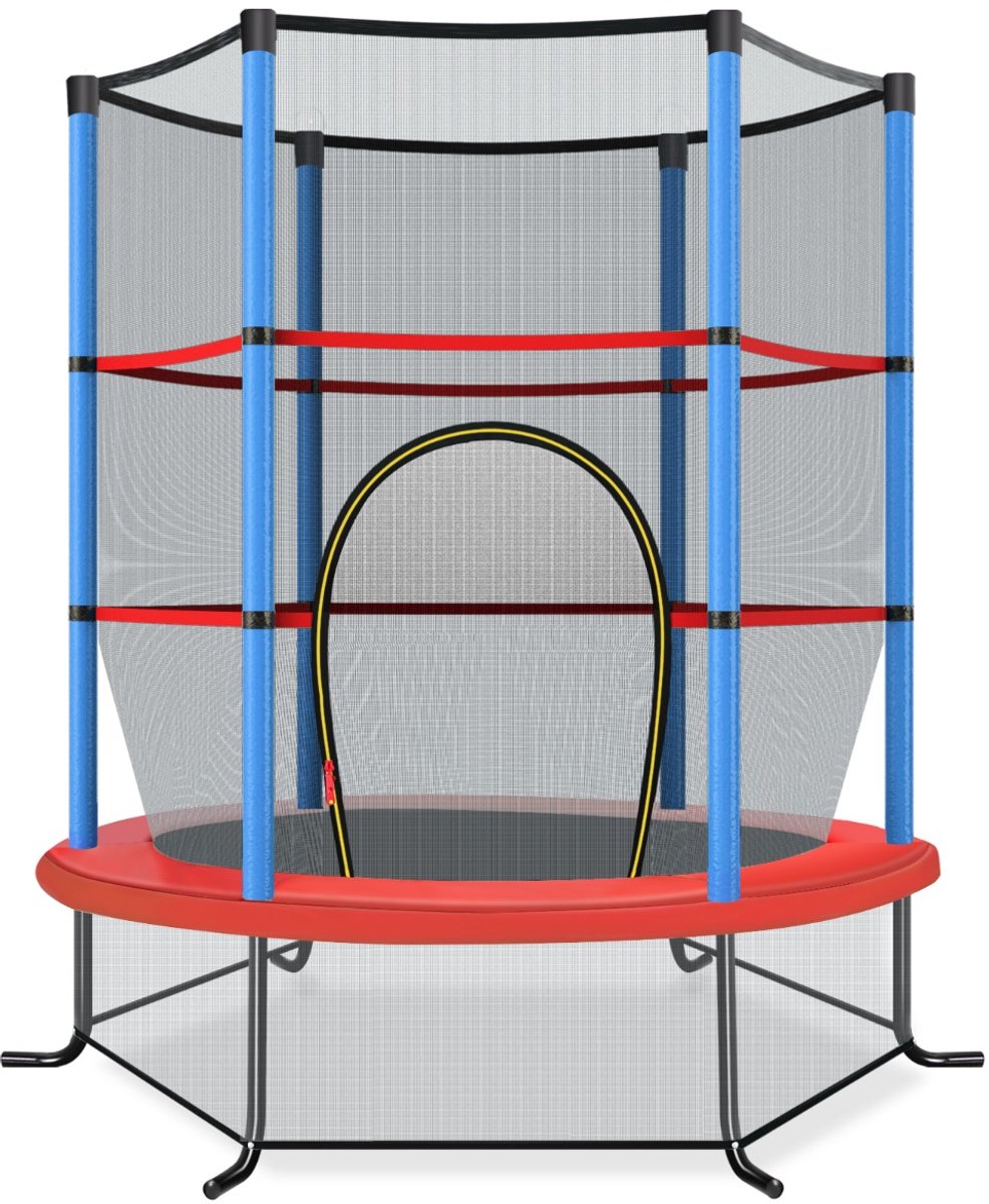 SureDeal® - Trampoline - Kinderen Kleuter - Veilige Bescherming Net - Spring Pad Binnen - Buiten Recreatieve - 165x165x191 cm - Rood
