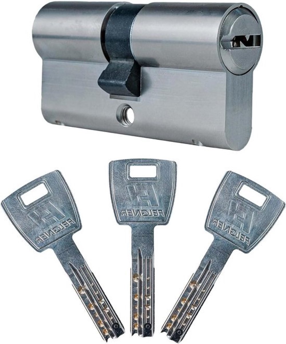 Dubbele Profielcilinder - Deurcilinder Veilig - Woningbeveiliging - Nood- en gevarenfunctie - 35/30 mm - Zilverkleurig