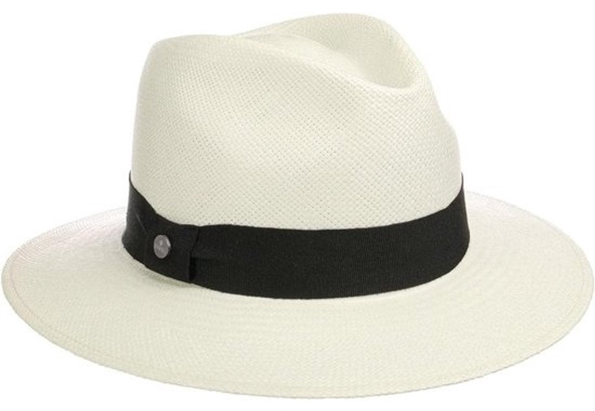 Panama Hoed - Strohoed Heren Dames - Zomerse Bescherming - Traditioneel Handgeweven - 23 x 23 x 20 cm - Natuurlijk