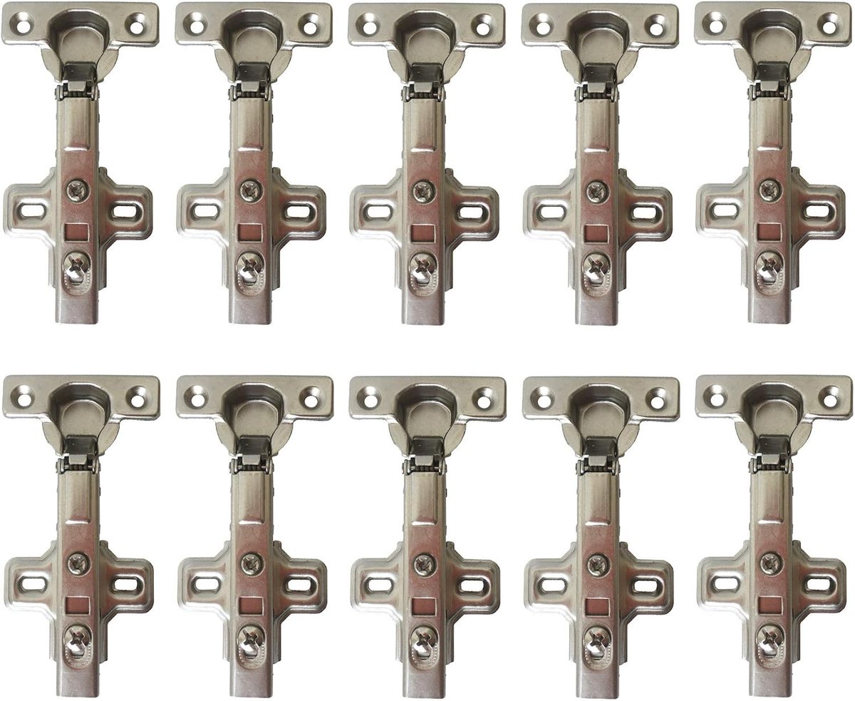 95° Standaard Half Laid Scharnieren 26mm met Demper voor Keukenkastdeuren - Zacht Sluiten, Verpakking van 10 Stuks