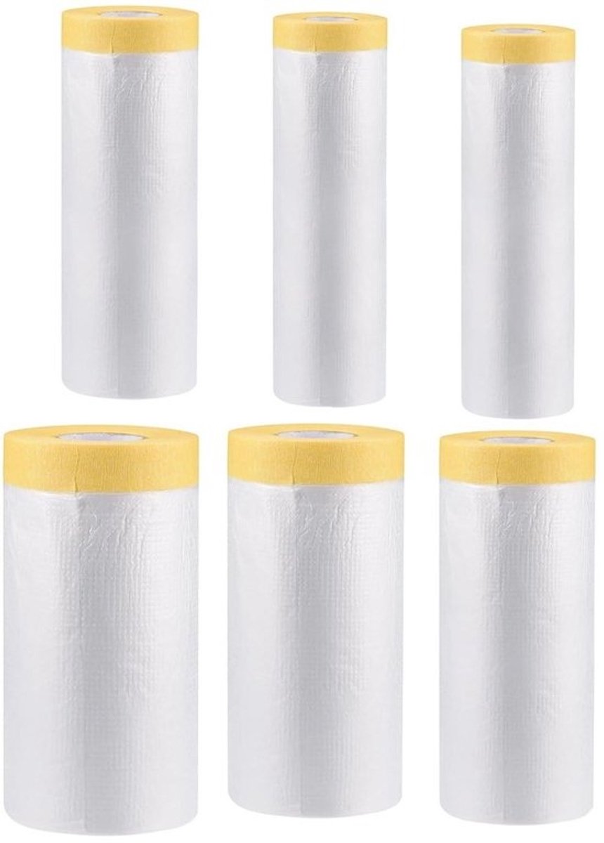 Voorgelakte Maskeerfolie - Afplakfolie Schilderstape - Schilderprojecten Beschermen - Hoge Dichtheid PE Plastic - 23m x 270cm - Transparant