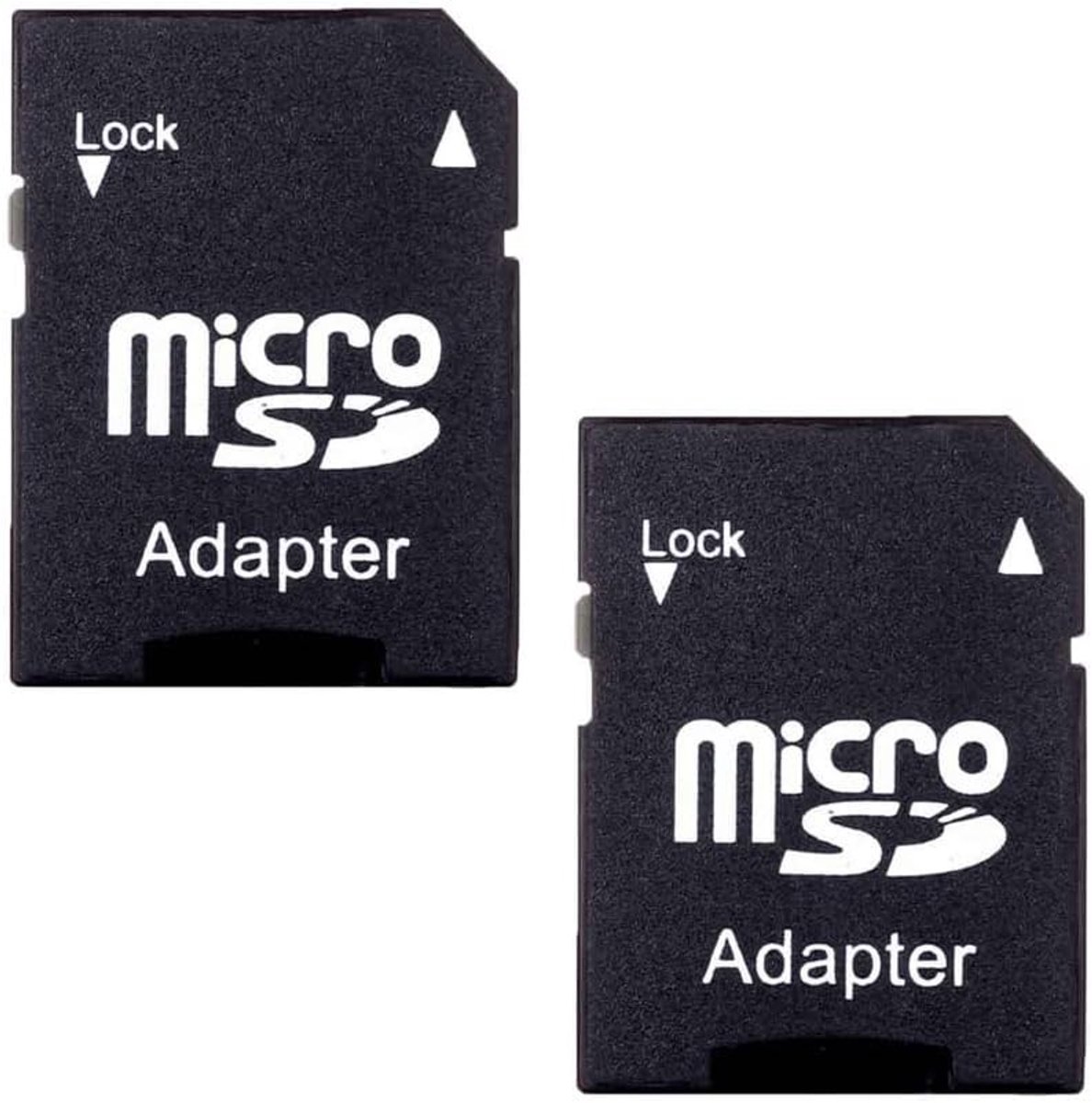 Micro SD Kaartadapter Set van 2, Geschikt voor Tablets en Mobiele Telefoons, Zwart, Snelle Gegevensoverdracht