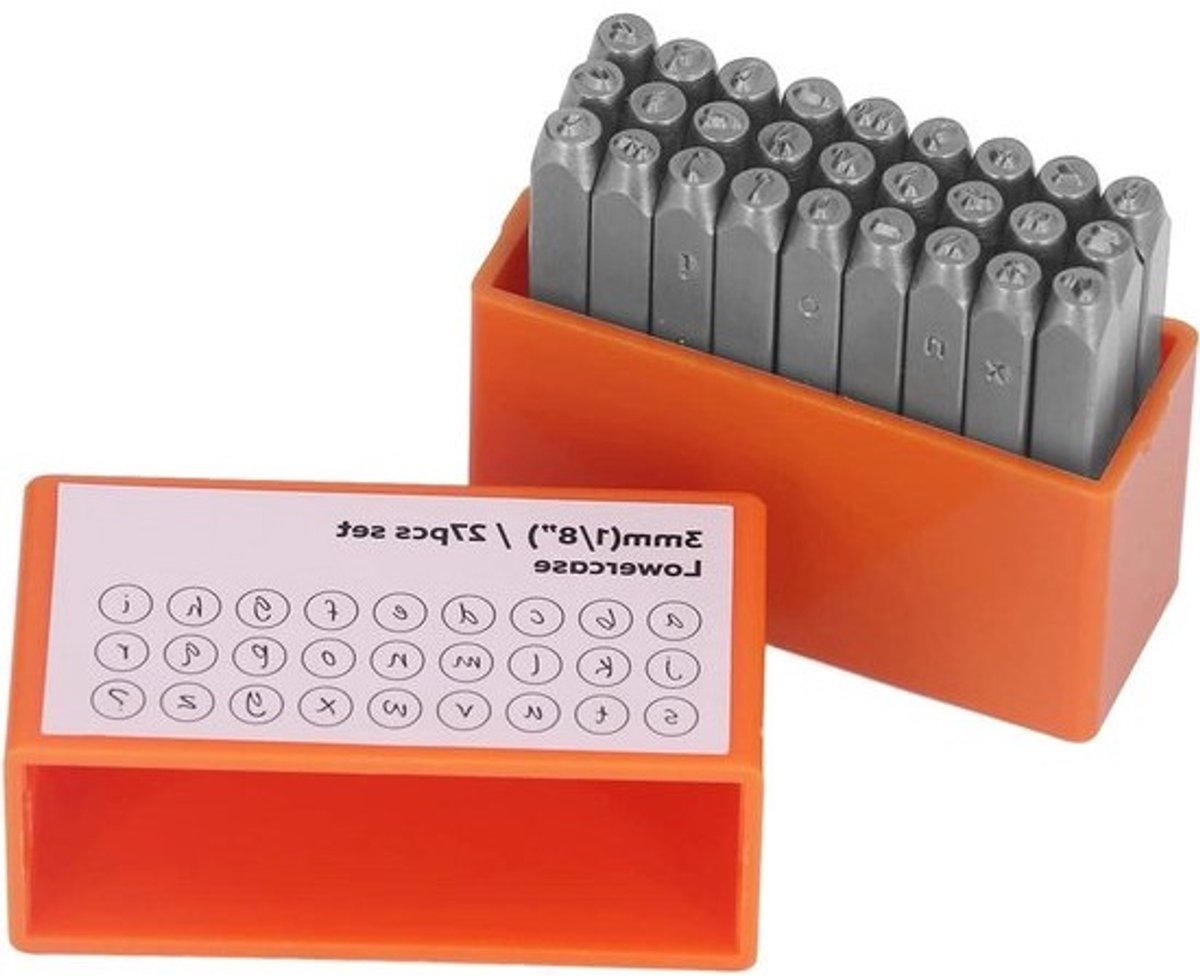 Metalen Stempelset - Letterstempels Stempels - Sieraden Markeren - Oranje Koolstofstaal - 27 Stuks - Niet gespecificeerd