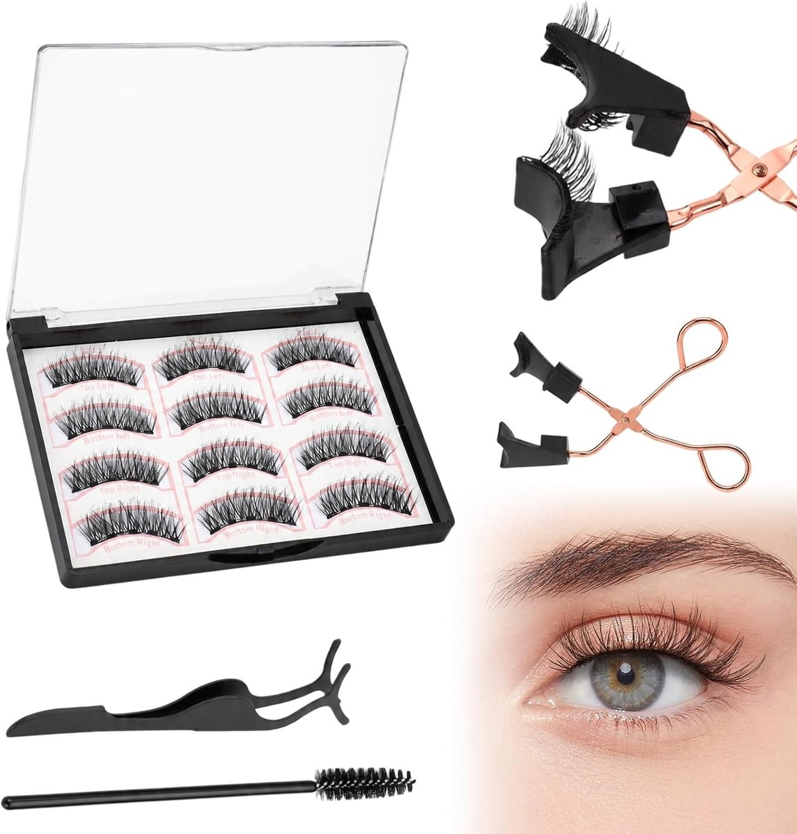 3D Valse Wimpers zonder Lijm en Eyeliner - Magnetische Wimperset voor een Natuurlijke Look en Langdurige Houdbaarheid