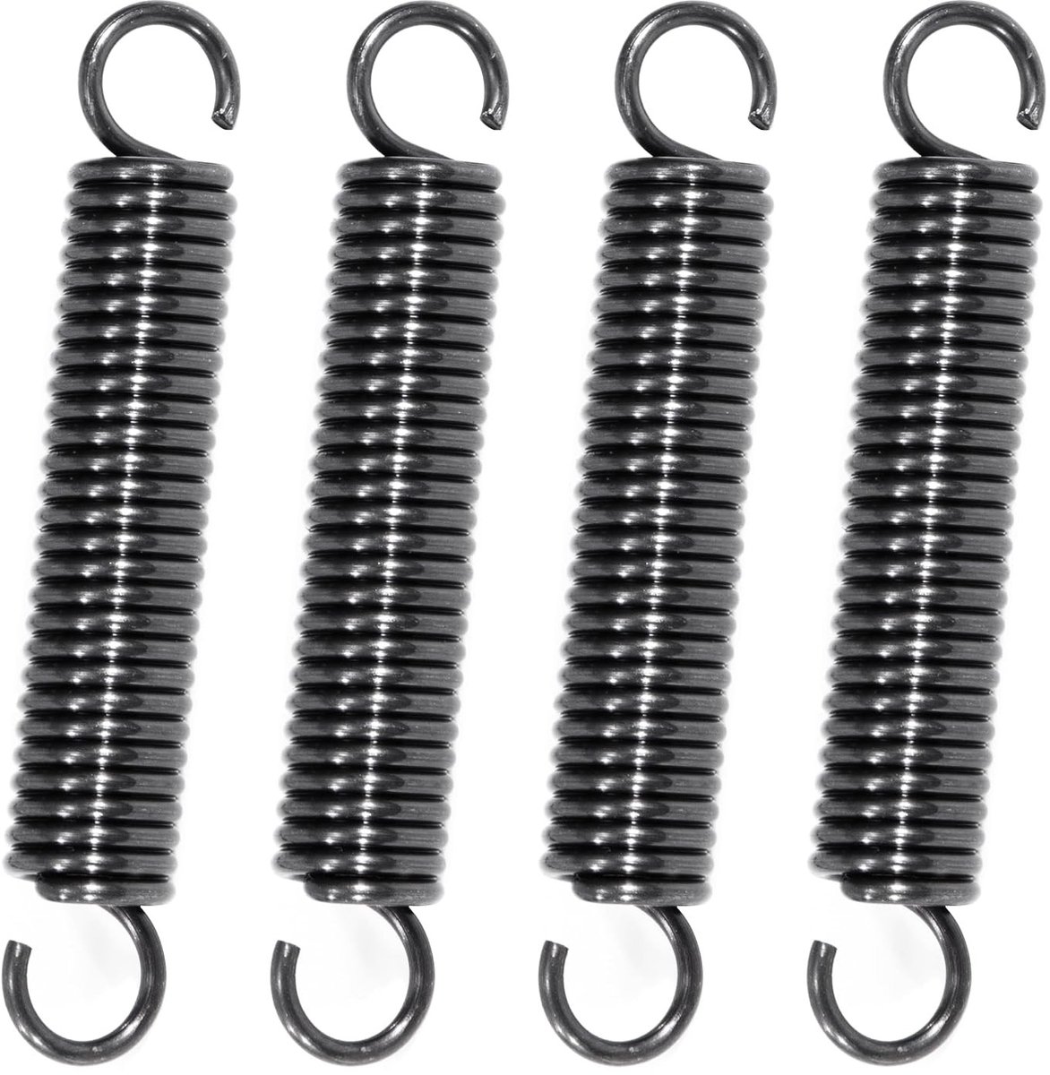 Verlengveren van 70 mm met haken, sterke trekveren, buitendiameter 12 mm, voor diverse toepassingen, 10 stuks, ideaal voor klussen en hobbyprojecten