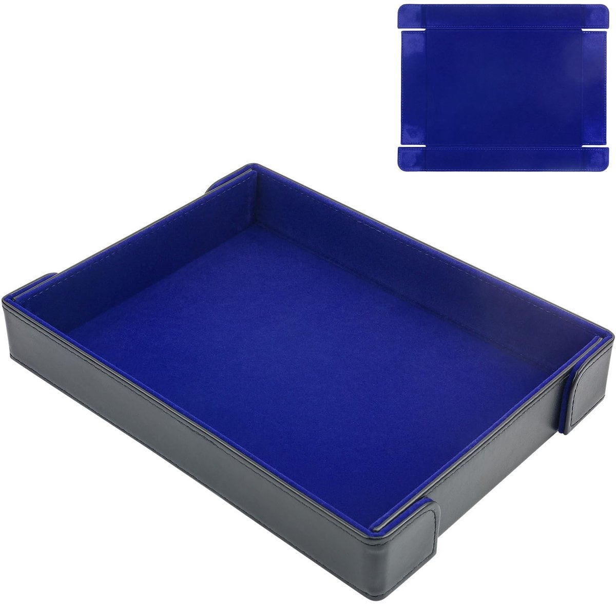 Dice Tray - Vouwbaar Met Magneten - Blauw Vilt
