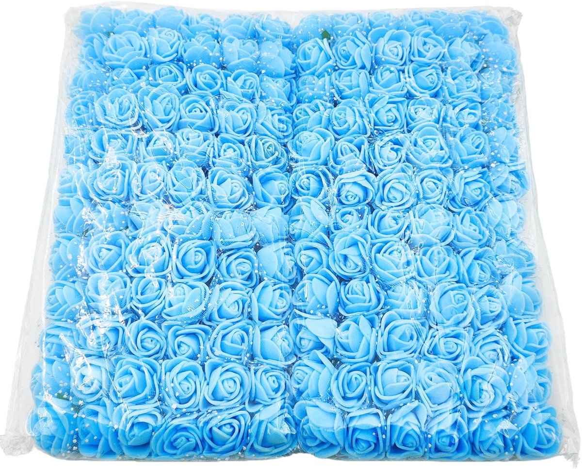 144 Stuks Blauwe Mini Neprozen Bloemhoofden - 25mm Foam