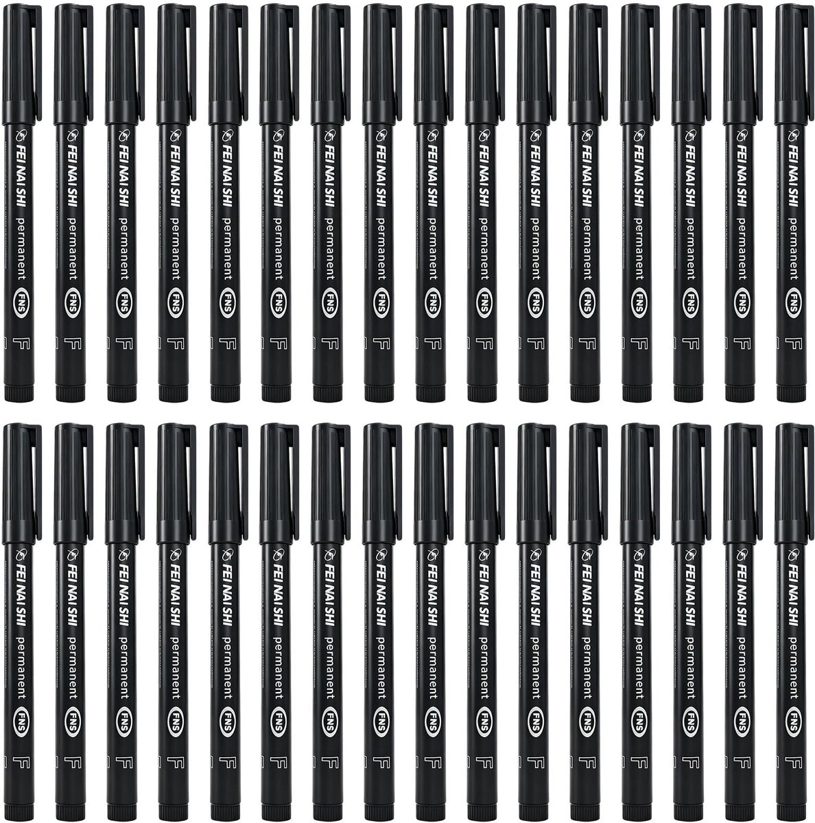Permanente Markers 32-delig - Fijn 0.8mm Zwart