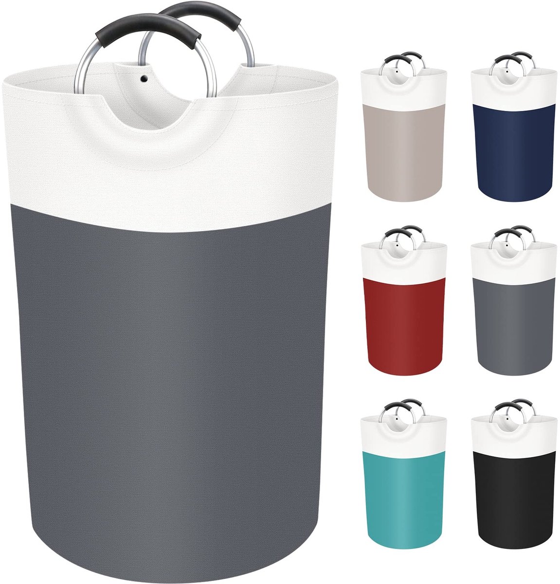 Wasmand - Vouwbaar en waterdicht - 75 liter - Grijs