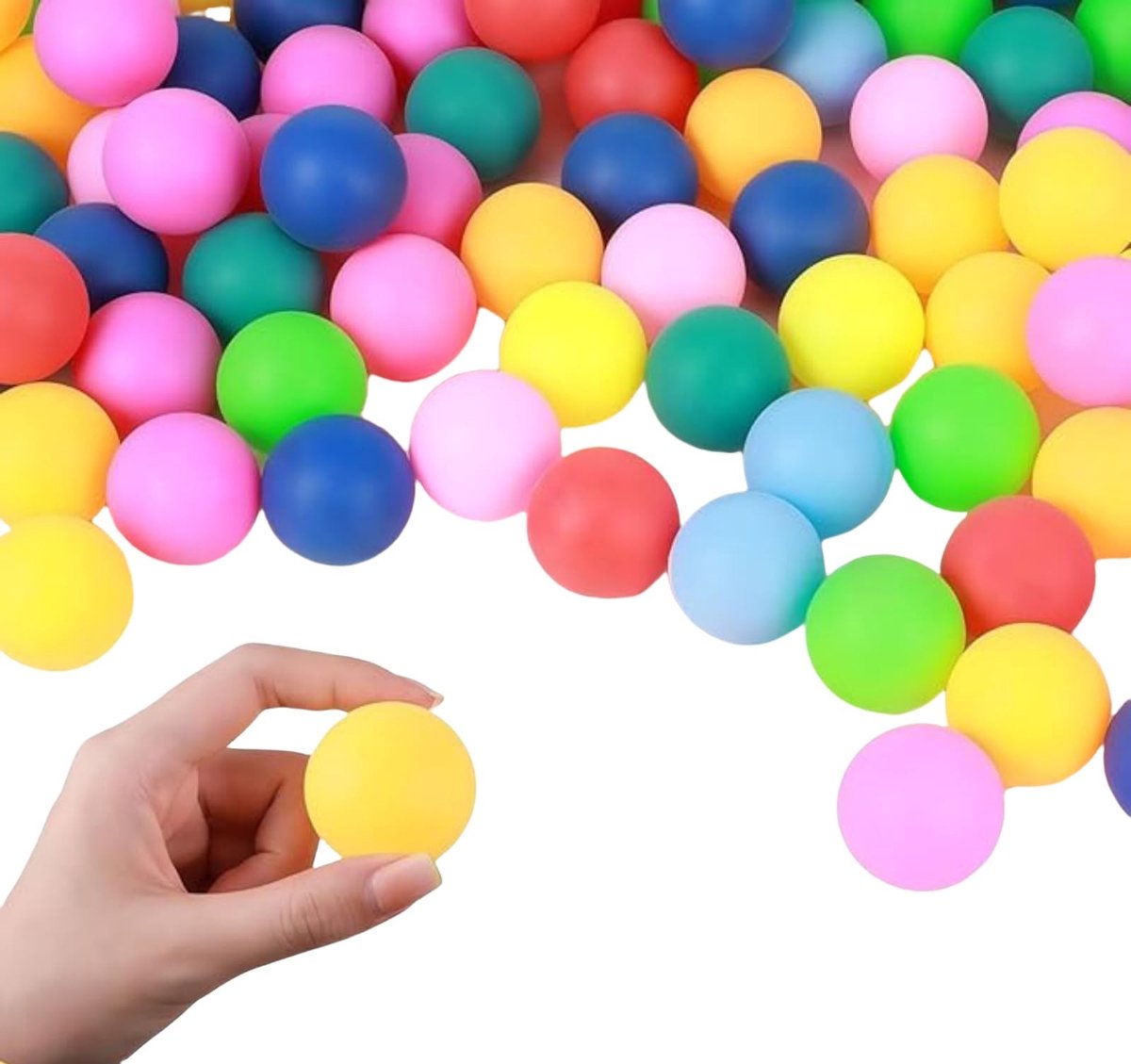 Tafeltennisballen set van 60 stuks - 40 mm in gemengde kleuren