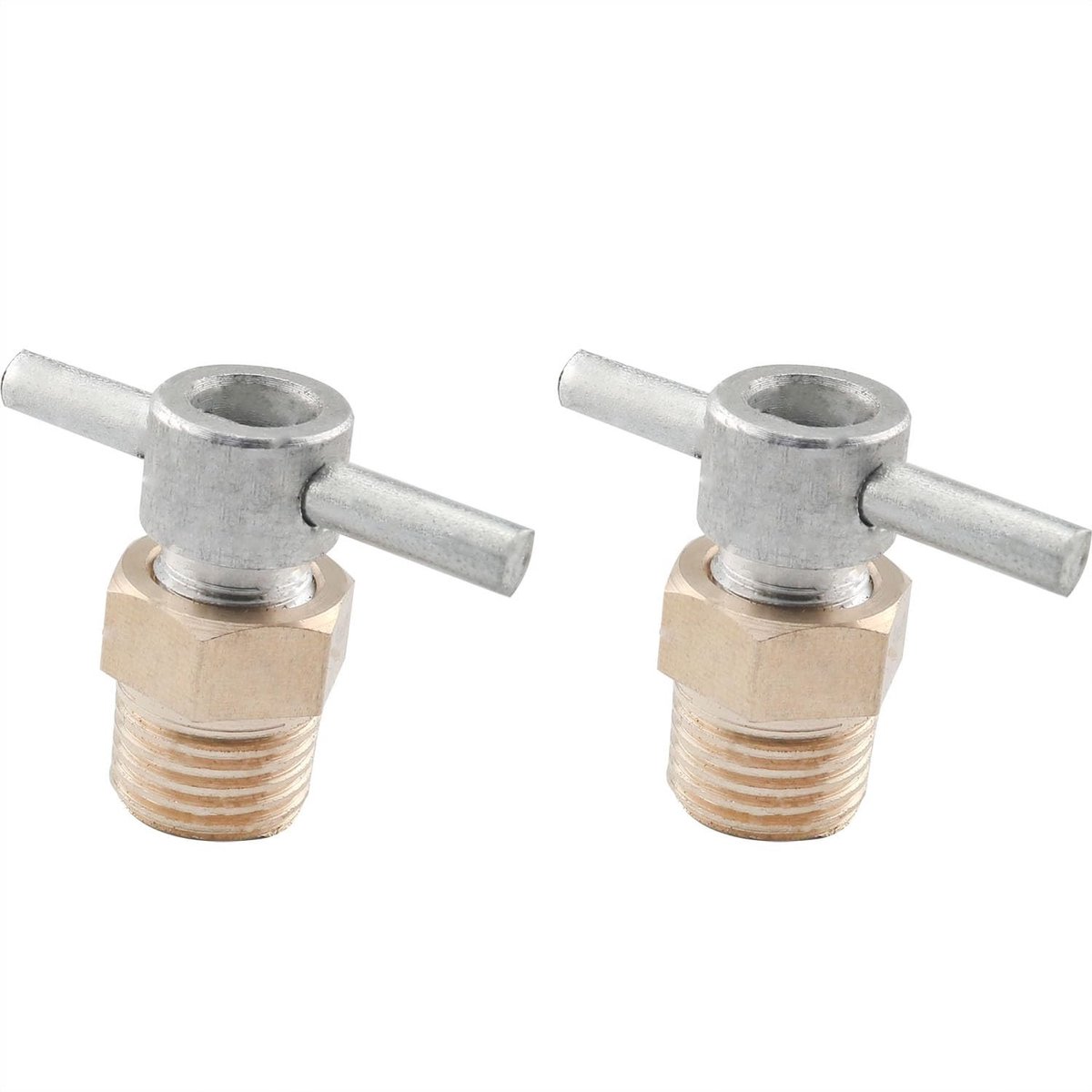 2 Stuks Brass Afvoerklep voor Luchtcompressor - 1/4