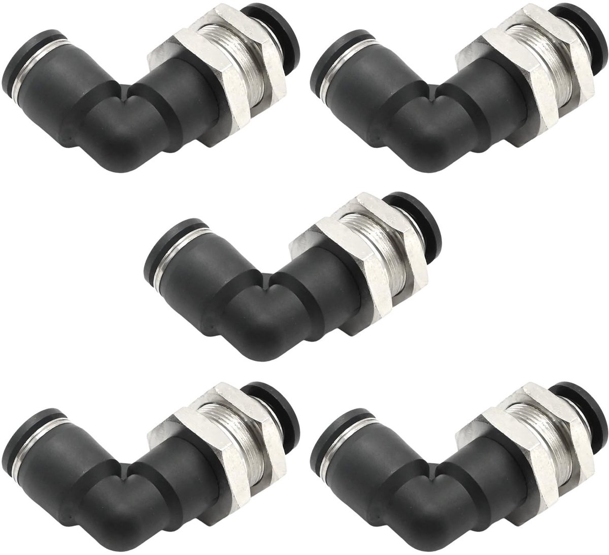 5 Stuks 3/8" 90 Graden Elleboog Fitting - Pneumatische Aansluiting