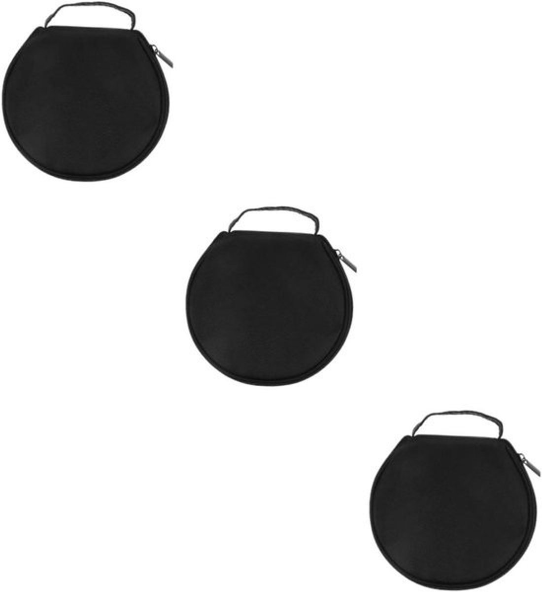 CD DVD Opbergtas - Opbergdoos Schijf - Media Organiseren - Ritssluiting Bescherming - 15x15x8.4 cm - Zwart