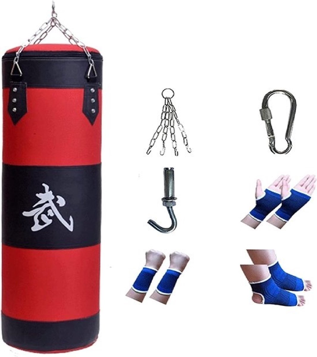 Bokszak - Zandzak Kickboksen - Thuis Sporten - Verdikte Oxford Stof - 80cm Hoog - Rood