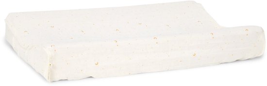 Aankleedkussenhoes - Wit - Newborn Naturals - Moon & Stars — afbeelding 2