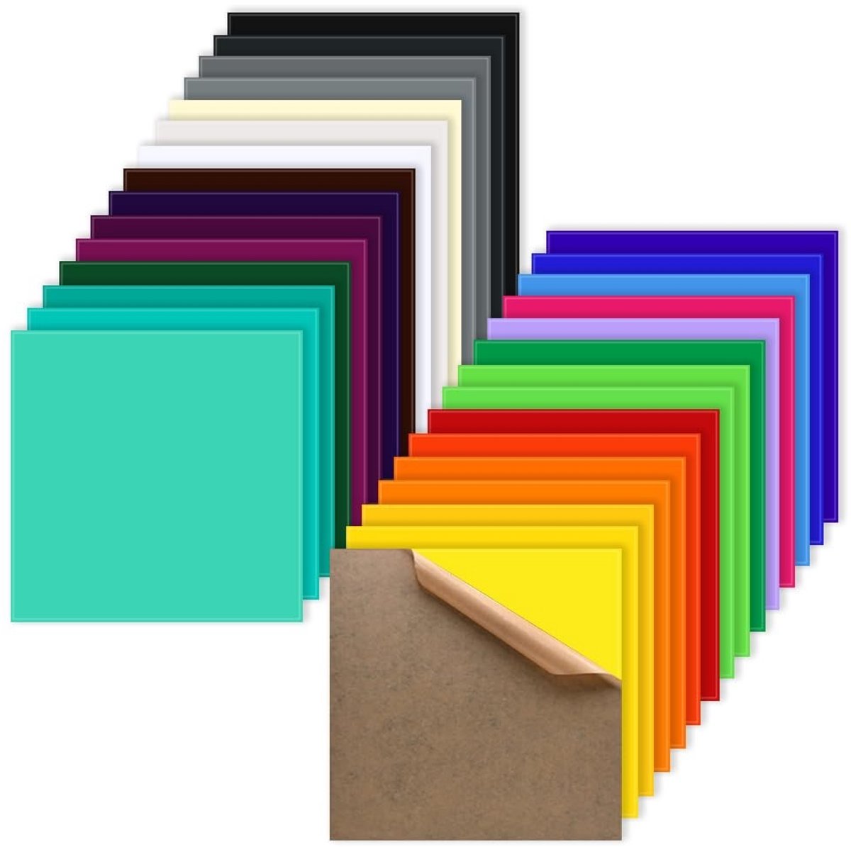 Set van 30 Kleurrijke Acrylaatpanelen 15 x 15 cm, 3 mm Dikke Plastic Plaat voor Lasergraveren en Snijden, Ideaal voor DIY Projecten en Geprinte Borden