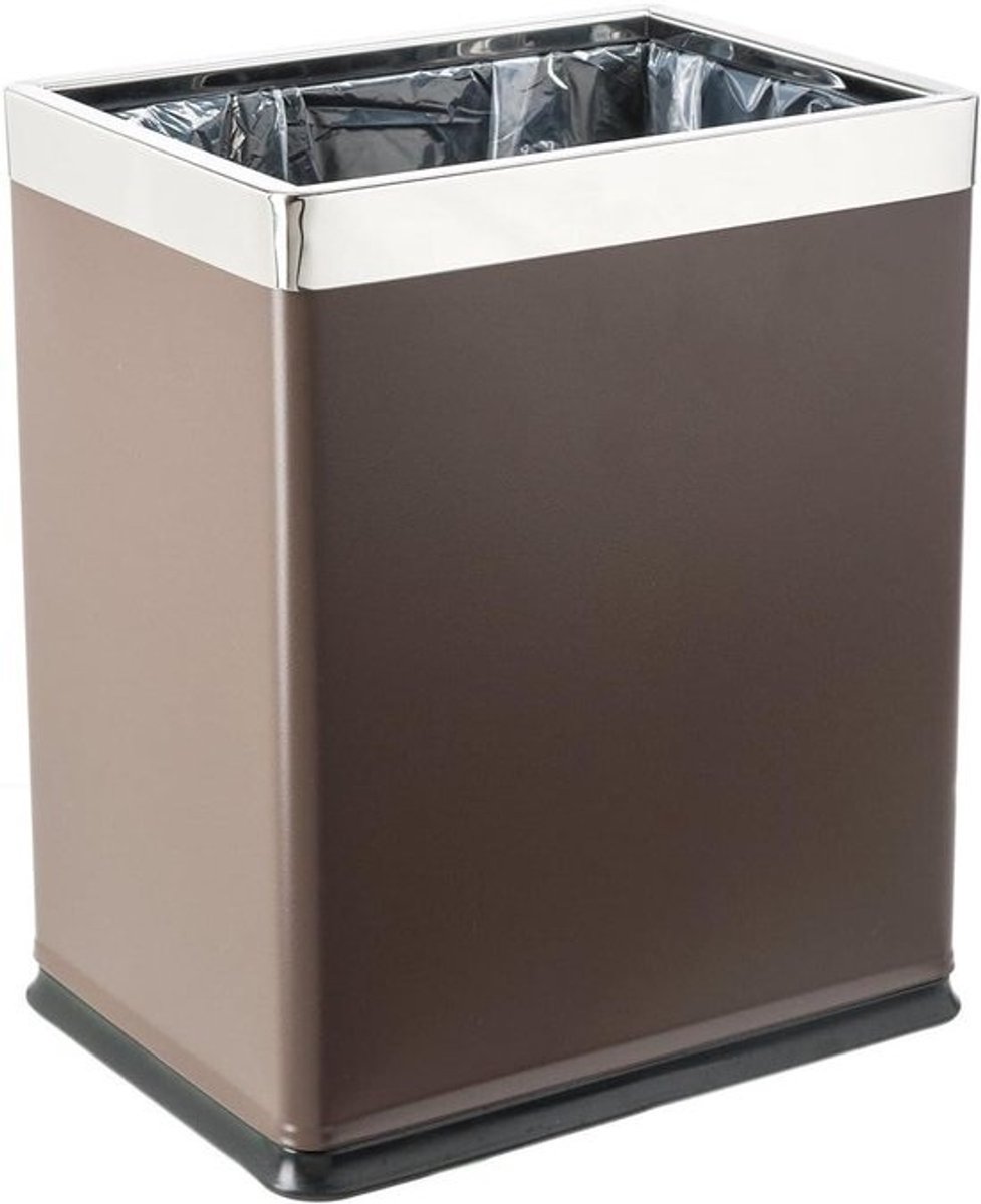 Metalen Prullenbak - Afvalbak Kantoor - Afval Verzamelen - Invisi-Overlap Ontwerp - 27 Gallons - Geel