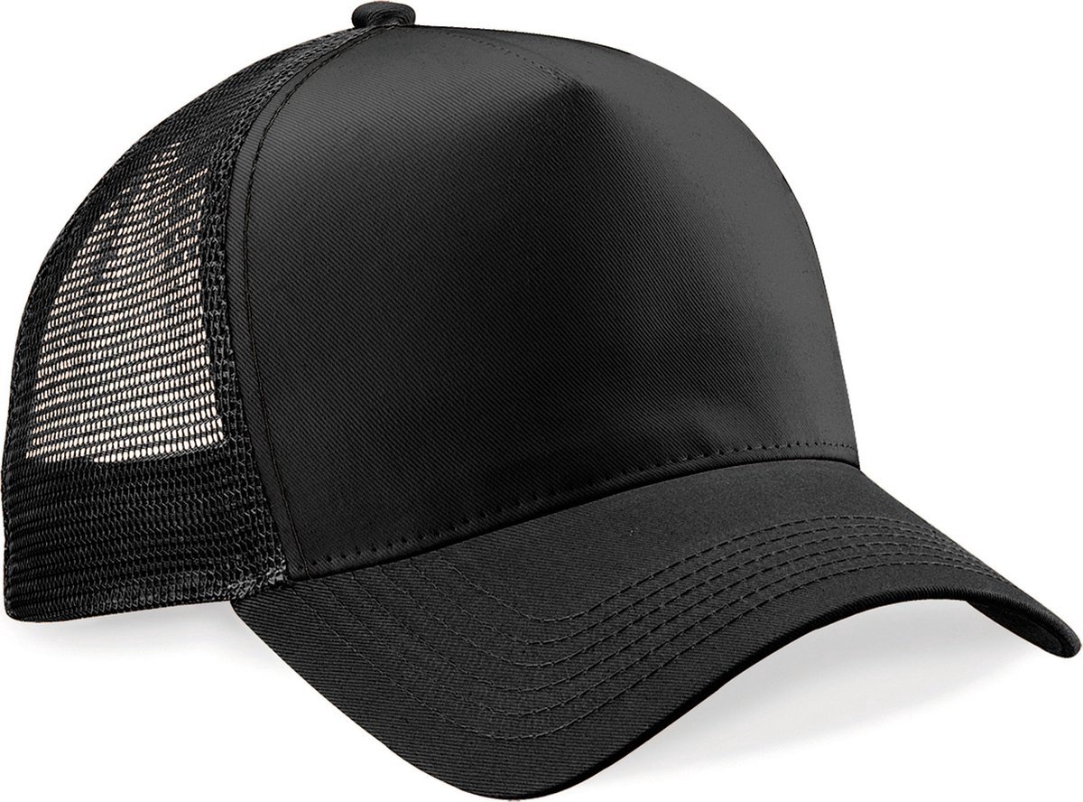 New Age Devi - Half Mesh Trucker Cap - Zwart