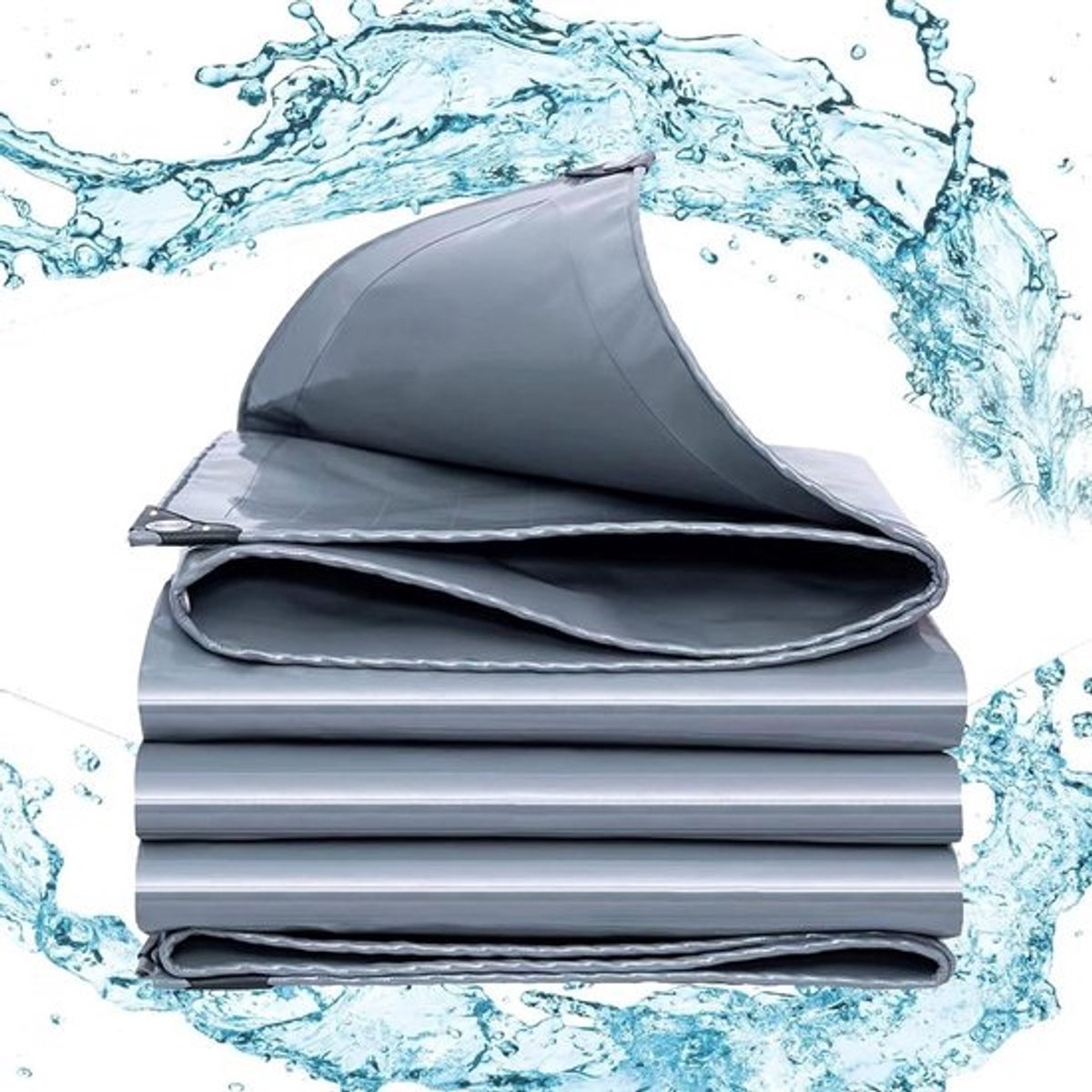Dekzeil - Afdekzeil Zeil - Bescherming Buiten - Scheurbestendig PVC - 3x12 m - Grijs