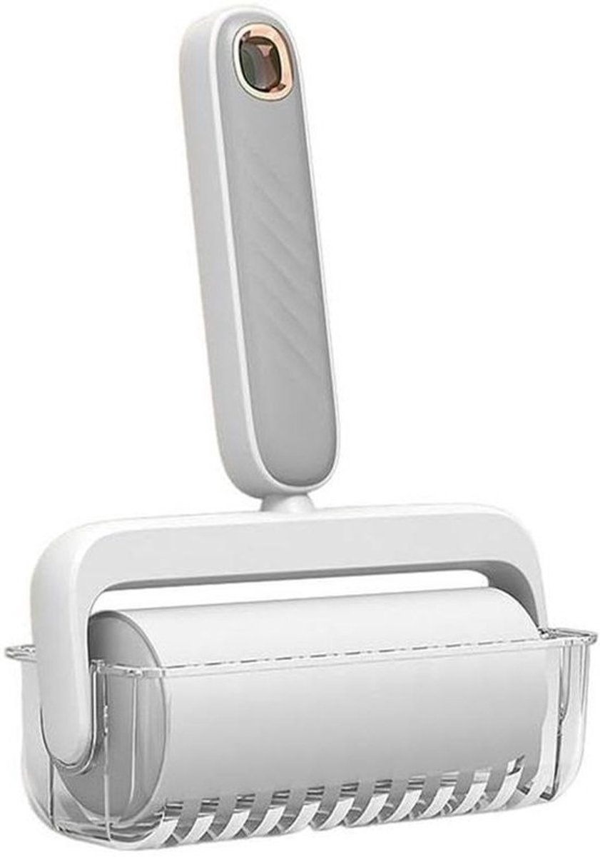 Herbruikbare Pluisroller - Kledingroller Stofverwijderaar - Huisdierhaar Verwijderen - Sterke Plakkerigheid - 10cm Rol - Grijs