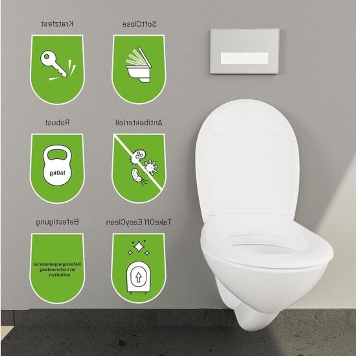 Toiletbril - WC-bril - Badkamer vernieuwen - Soft close functie - D-vorm - Wit