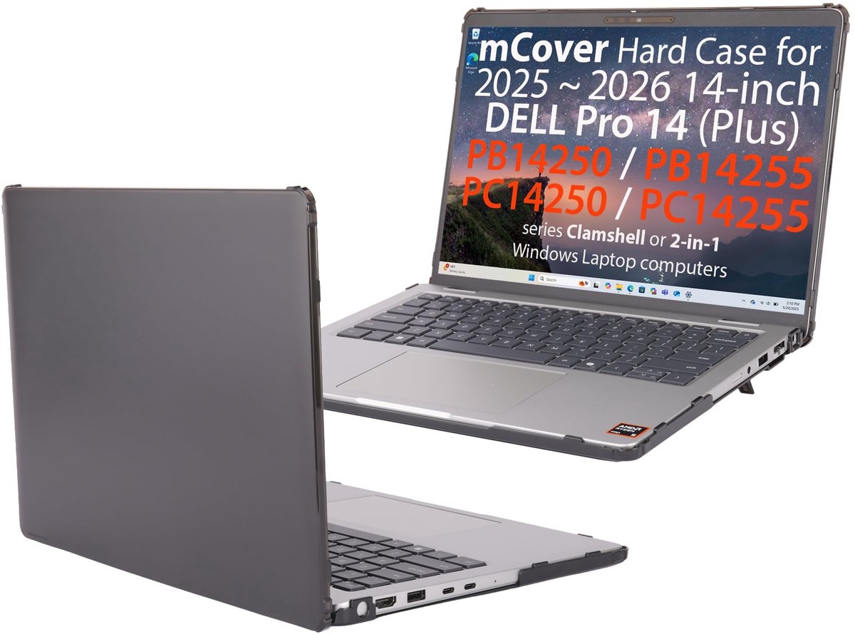 Laptop Hoes voor 2025-2026 14" Dell Pro 14 Plus - Zwart