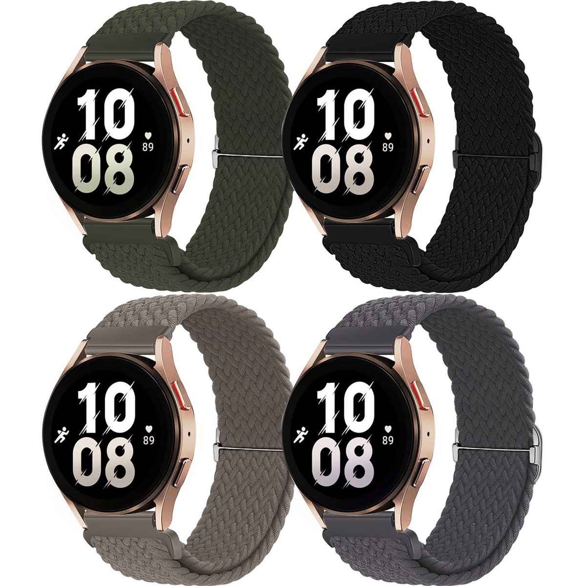 Nylon Gevlochten Horlogeband 20mm - Geschikt voor Samsung Galaxy Watch 4/5/Pro
