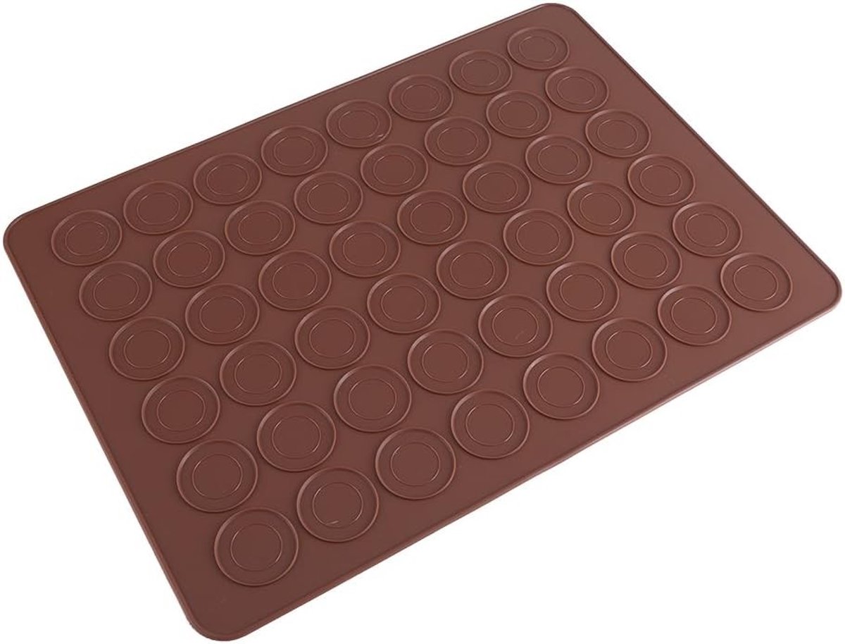 Siliconen bakmat voor 48 macarons, hittebestendig van -40°C tot 230°C, ideaal voor amaretto en cupcakes, 39 x 28,5 cm