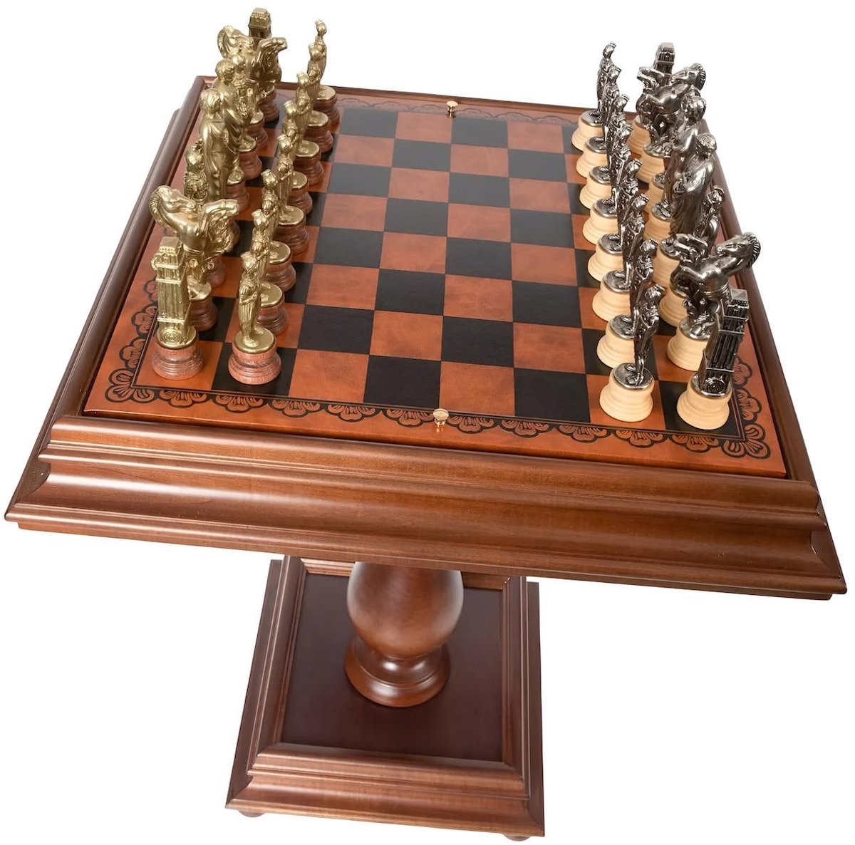 Schaakset met Tafel - Historische Vormgeving van Hout