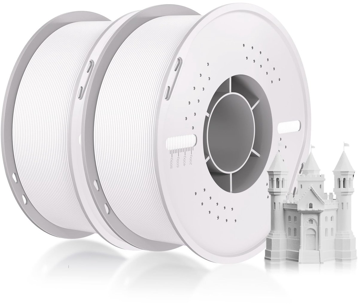 Refill Filament - Geschikt voor 3D-printers - Wit - 2 stuks