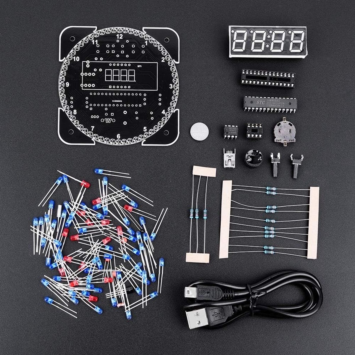 Multifunctionele Digitale LED Klok Set met Temperatuurweergave en Alarmfunctie voor Thuis en School