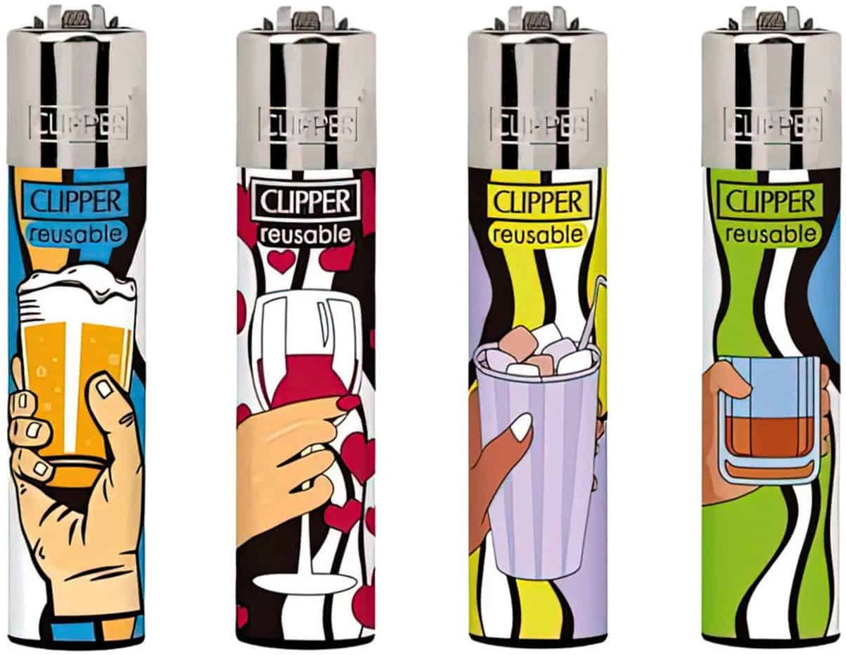 Clipper Classic Large Aanstekers "Choose Your Team" (4 Stuks)