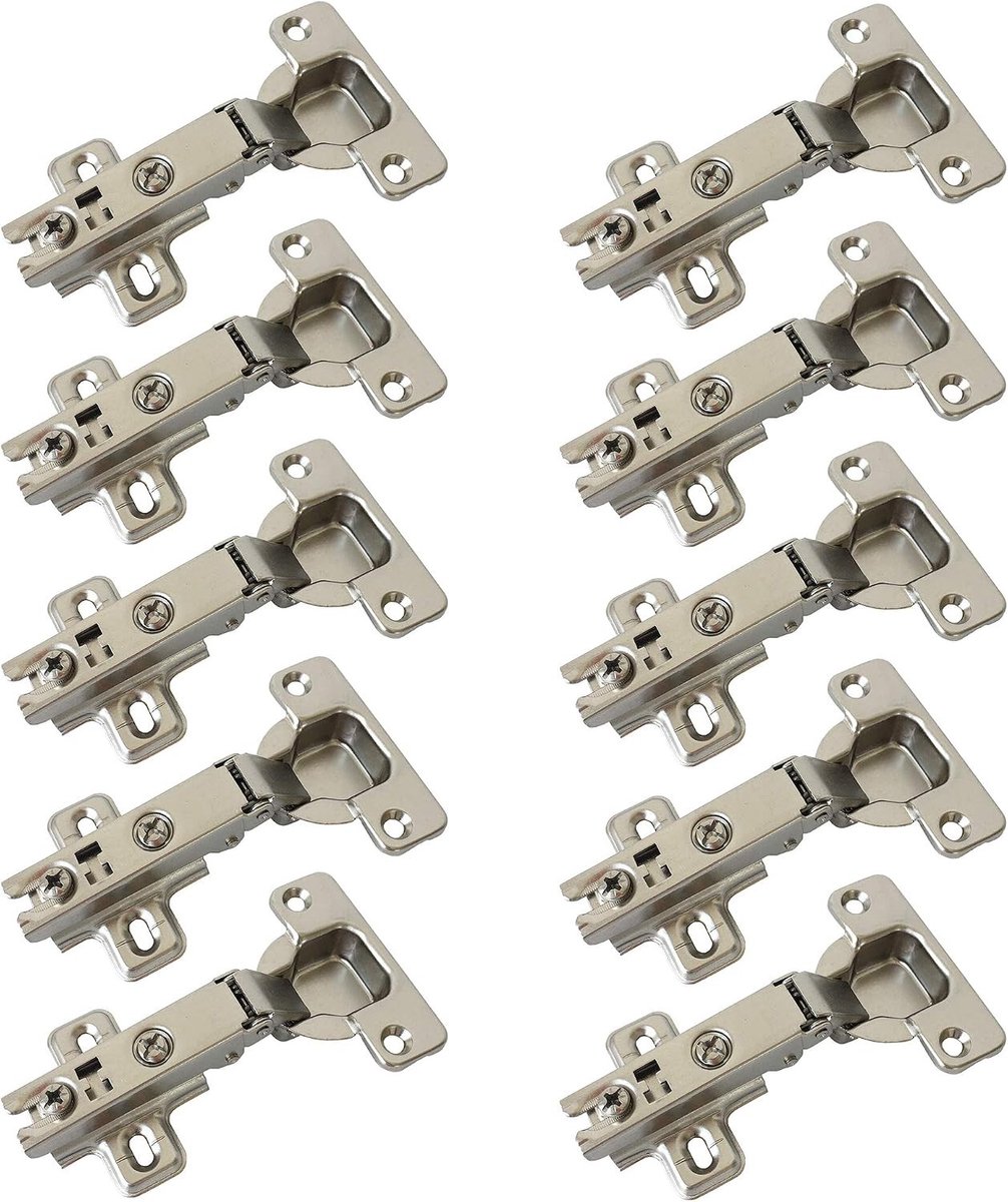 95° Standaard Volledig Laid Scharnieren 35mm met Slide Mount voor Keuken- en Kastdeuren - Verpakking van 10 Stuks