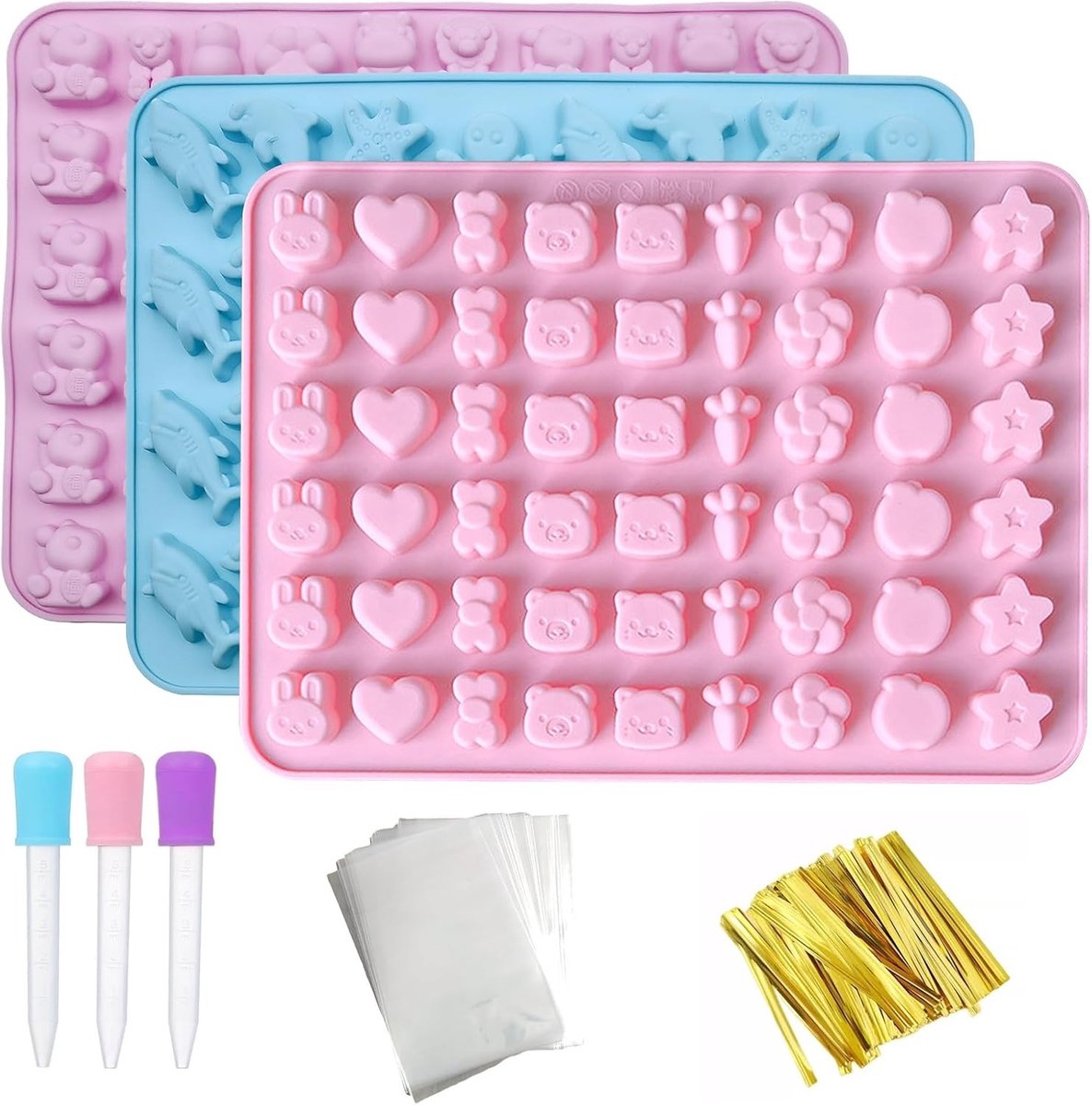 Gummy Candy Mallen van Siliconen voor het Maken van Snoep, Chocolade en Taarten