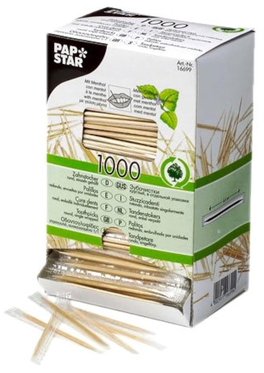 Menthol Houten Tandenstokers - 1000 Stuks