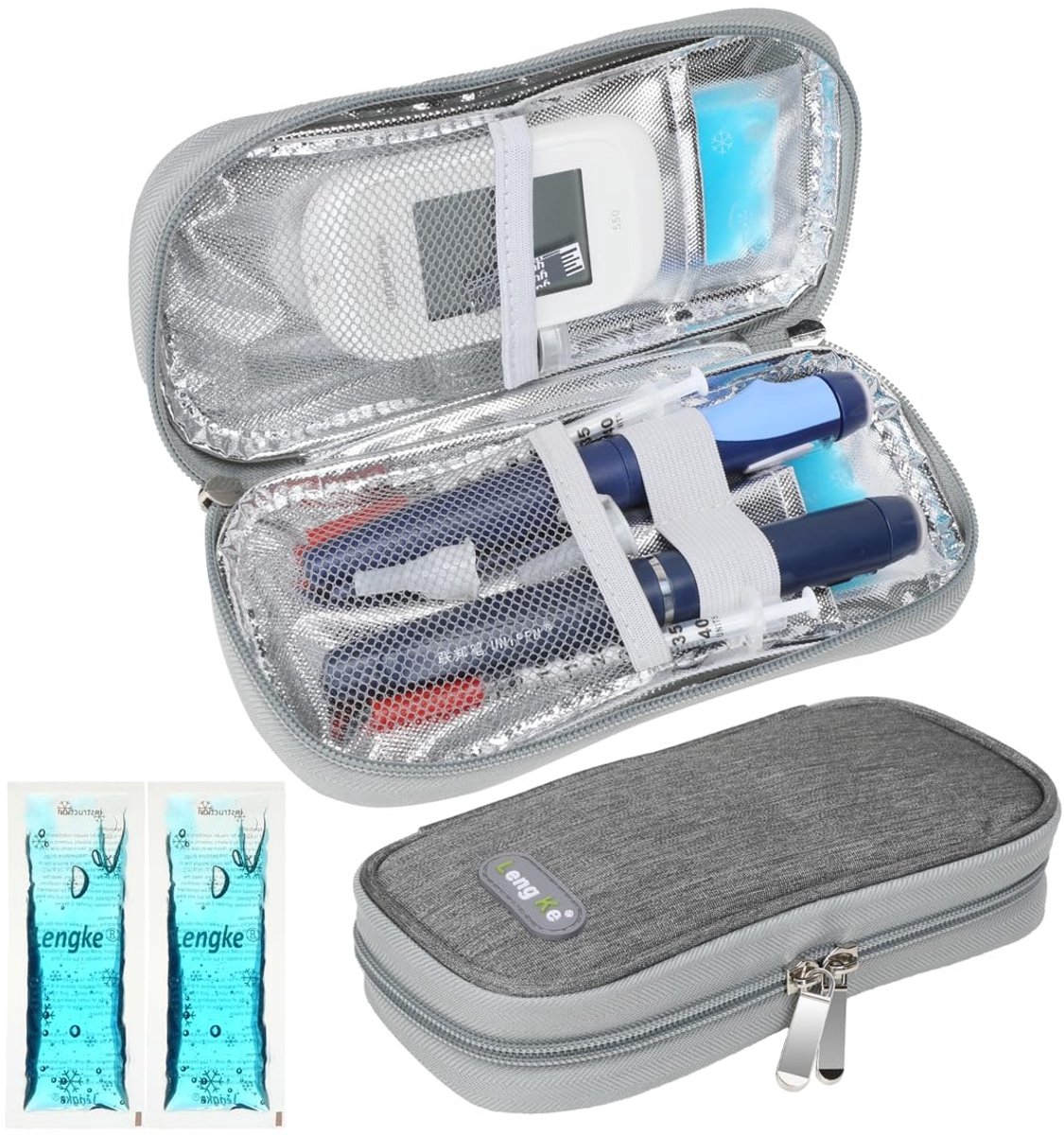 Insuline koeltas met 2 koelpockets - Compact en gebruiksvriendelijk