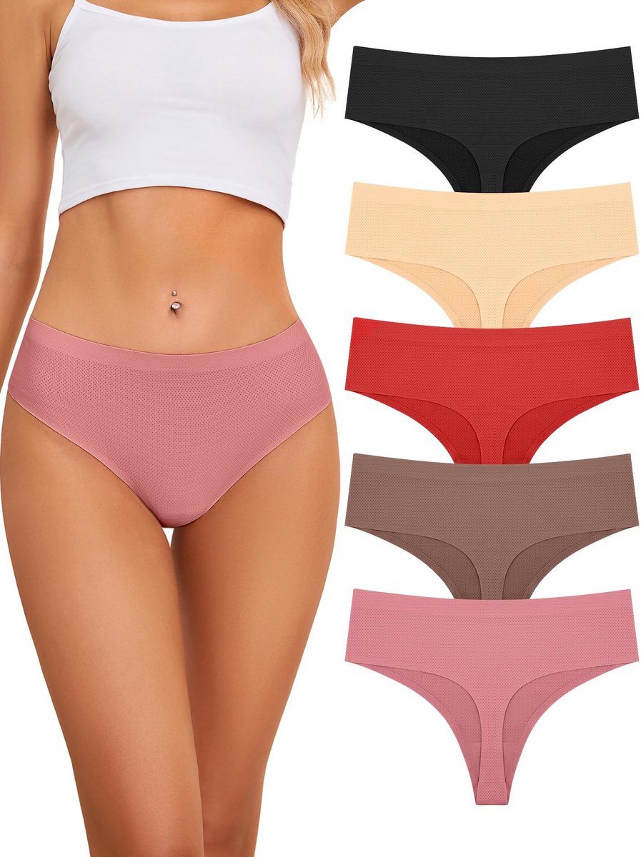 Seamless dames thong - Hoge taille en comfortabel bruin
