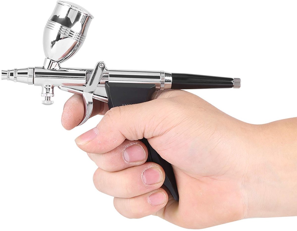 Zwaartekracht Spray Airbrush Set - 3 Kopjes voor Diverse Toepassingen