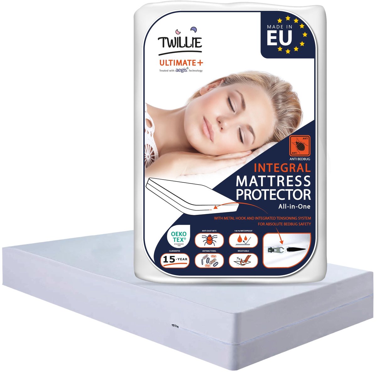 Matrasbeschermer 90x200x25cm - Waterdicht en anti-bedwants