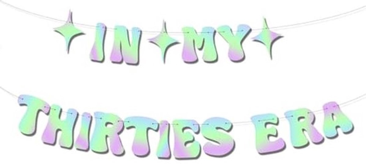 In mijn dertiger jaren era banner, glanzende verjaardag era banner hete glitter verjaardag banner voor zanger verjaardag feest 30ste verjaardag feestdecoratie