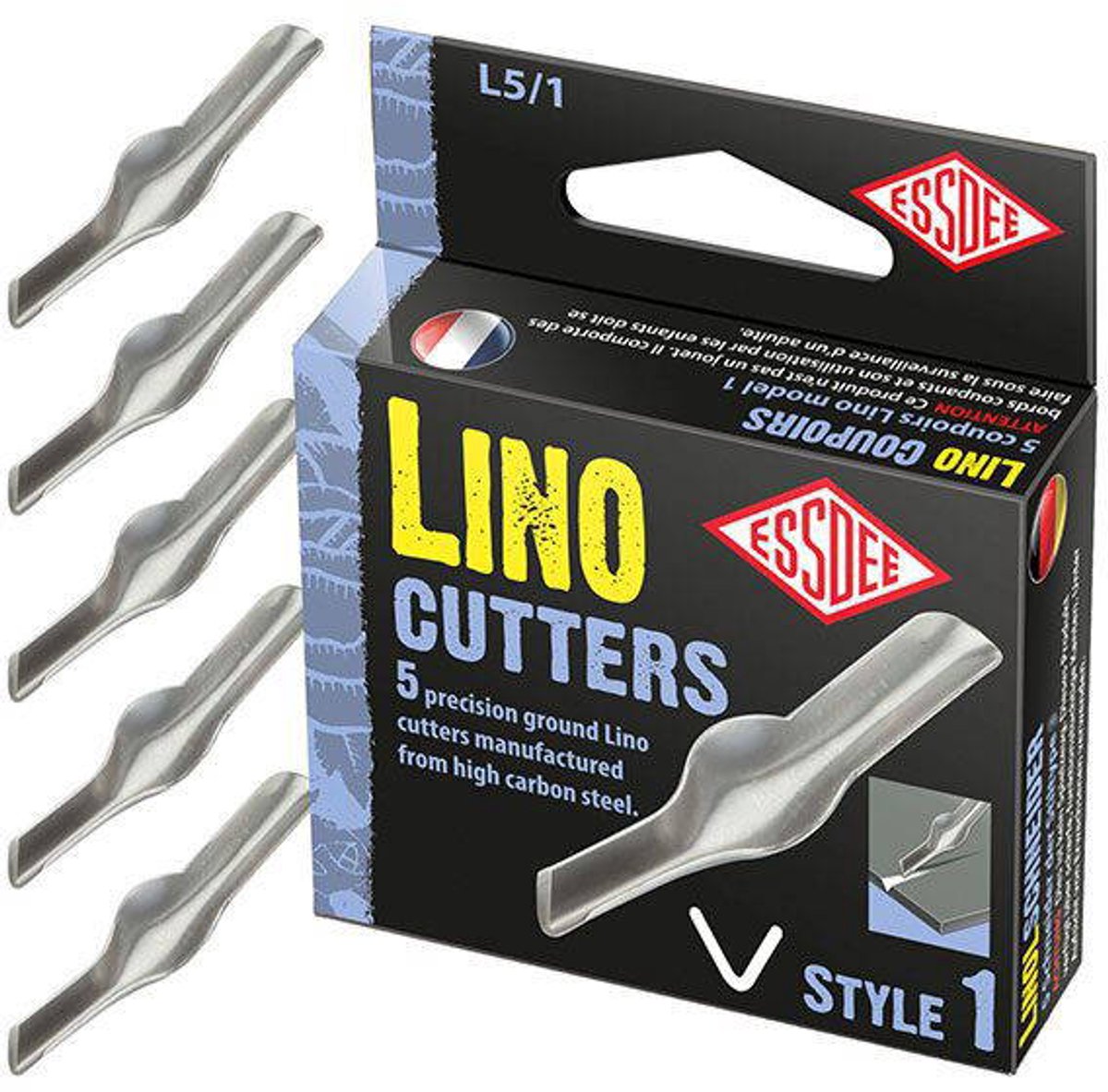 Essdee Linosnede Mes stijl nr. 7 (5-delige box)