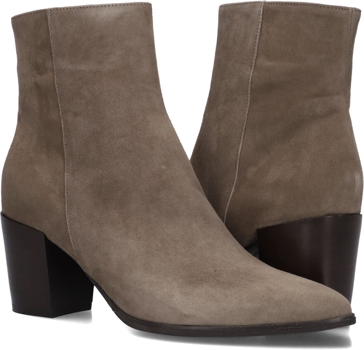 LINA LOCCHI At 156 Enkellaarsjes - Enkelboots met rits - Dames - Taupe - Maat 43