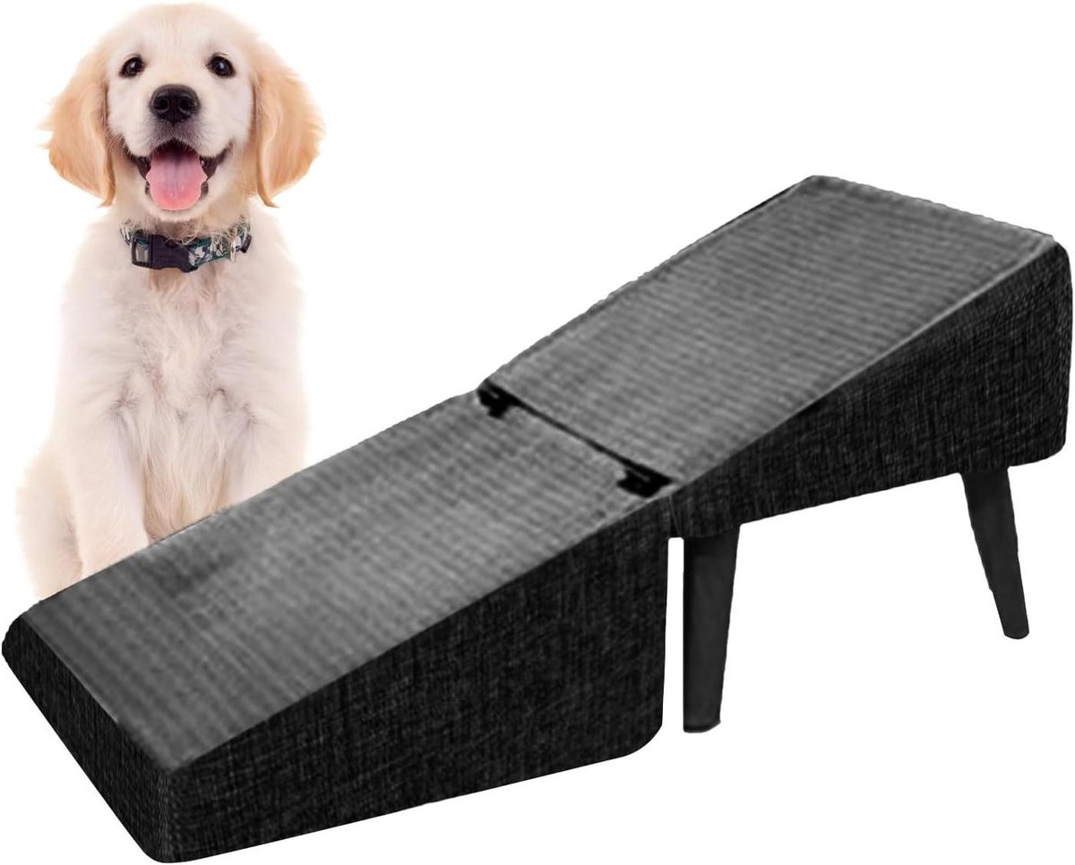 Huisdieren Oprit - Honden trap - Veilig Klimmen - Opvouwbaar Ontwerp - 30x30x35cm - Donkergrijs