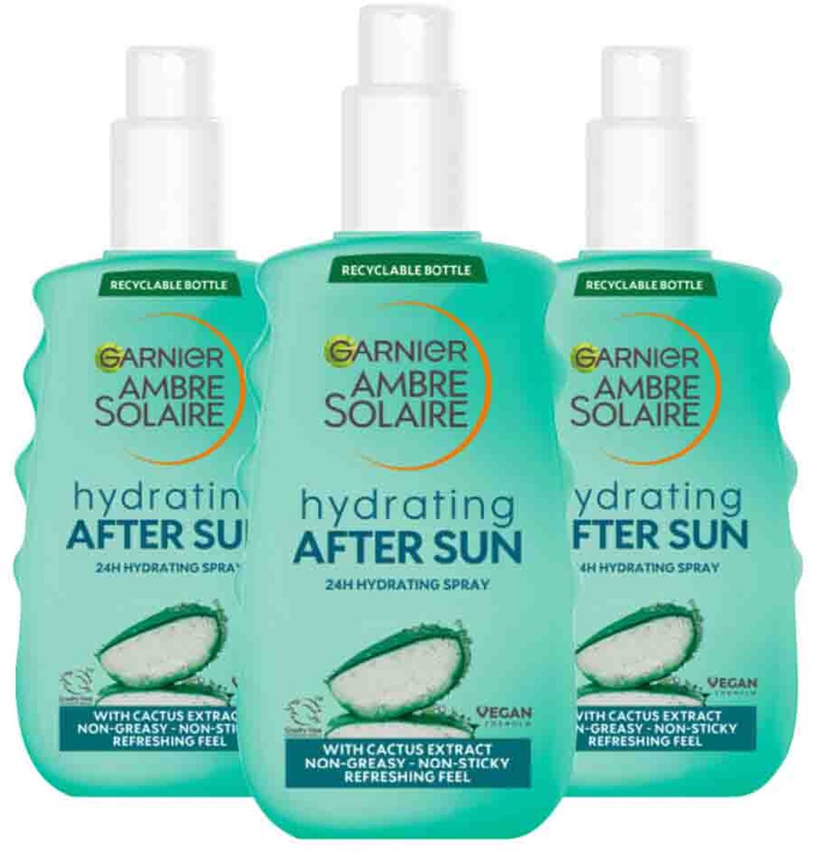Garnier - Ambre Solaire Aftersun Spray - 3 x 150 ml - Voordeelverpakking
