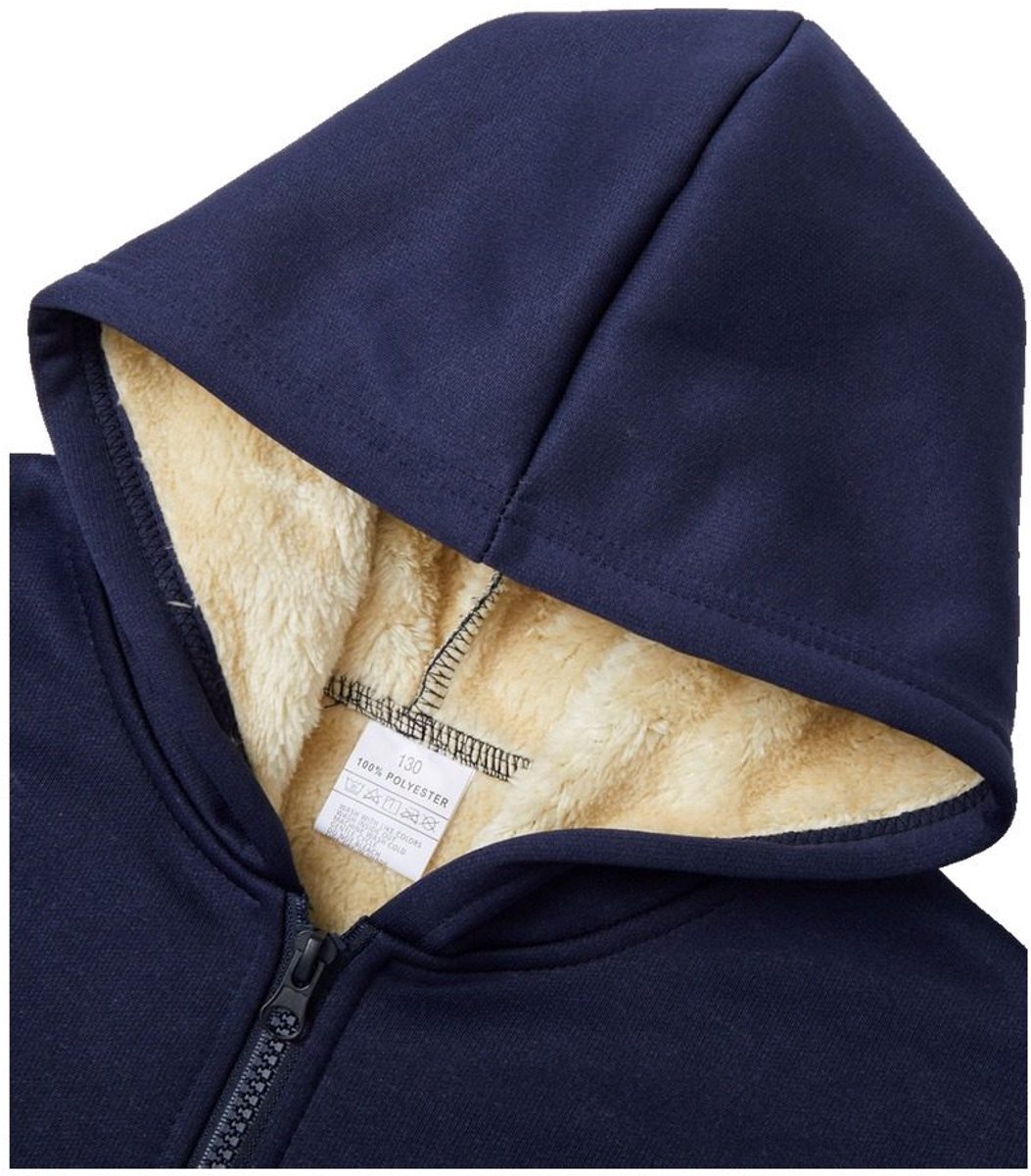 Currero Vest Jongens Met Rits Sweater Jongen Cardigan Gebreid Sweaters Hoodie Warme Trui Lange Mouw Donkerblauw 13 Jaar